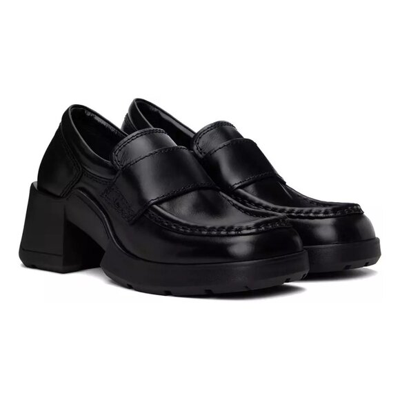 $350 E8 MIISTA BILLIE PLATFORM SQUARE TOE LEATHER LOAFER BLACK 40 (2) (DB20) - Picture 1 of 8